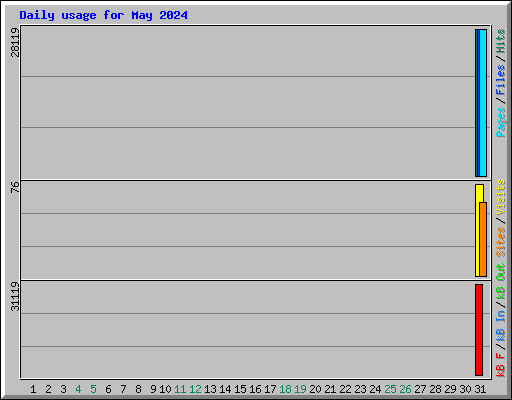 Daily usage for May 2024