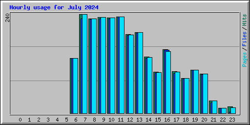 Hourly usage for July 2024