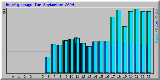 Hourly usage for September 2024