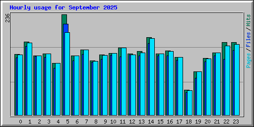 Hourly usage for September 2025