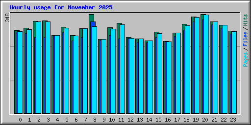 Hourly usage for November 2025