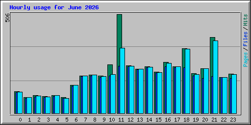 Hourly usage for June 2026